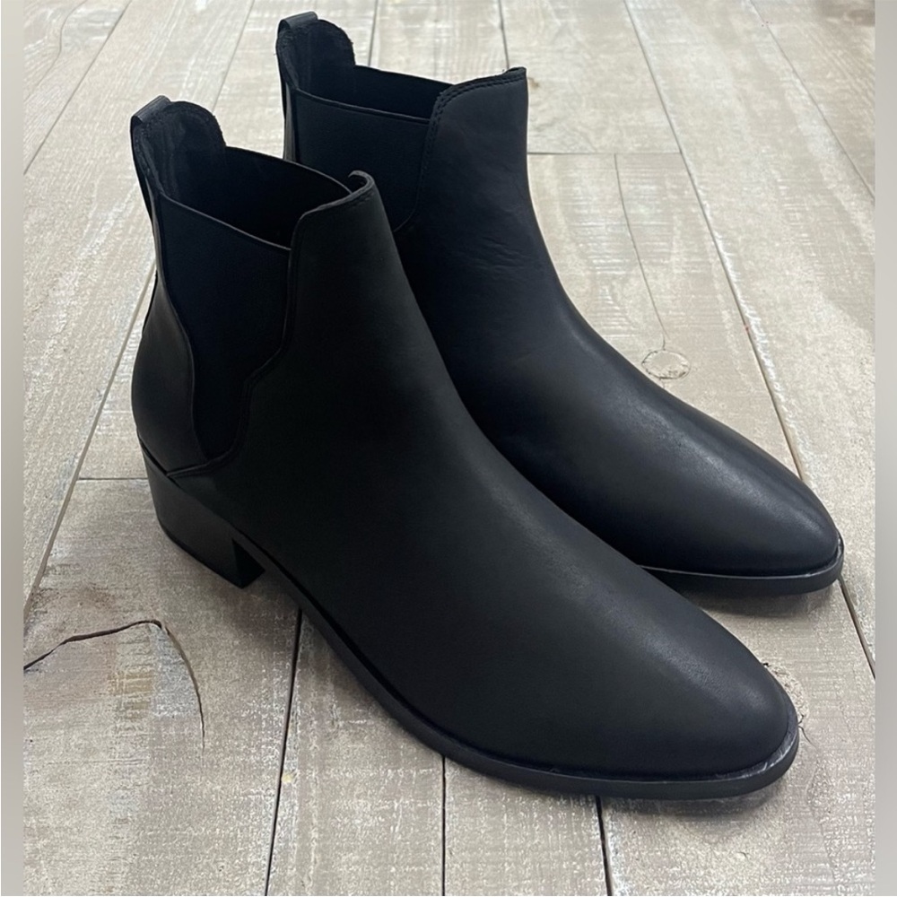 NWT Soludos Chelsea Bootie Marfa Leather in Black Size 8.5 - Picture 6 of 14